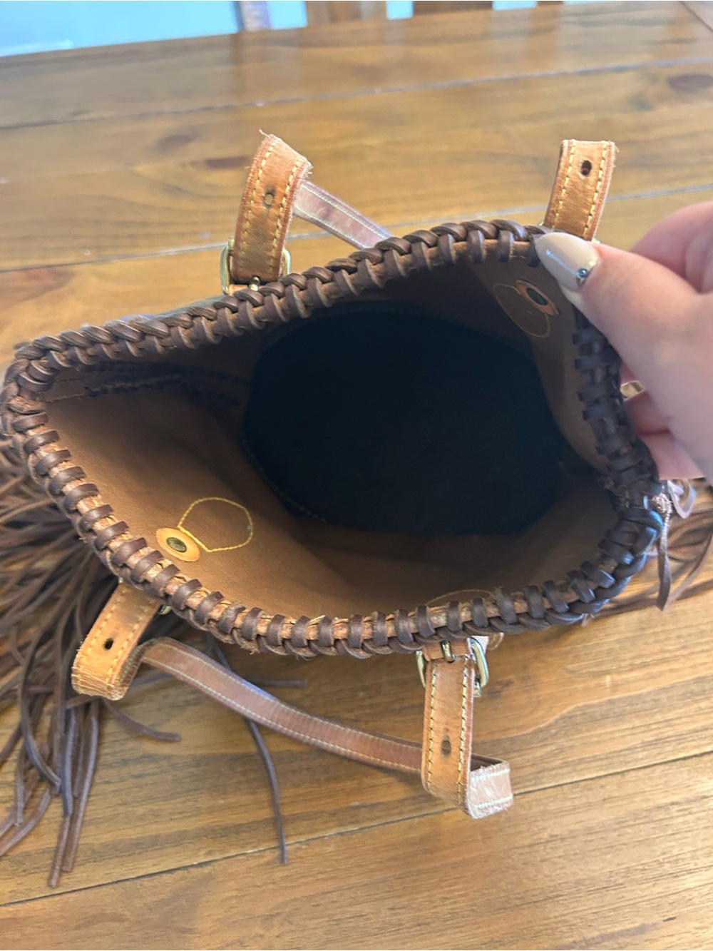Vintage Boho Bags Authentic Upcycled Louis Vuitton French Bucket Bag - Picture 4 of 6